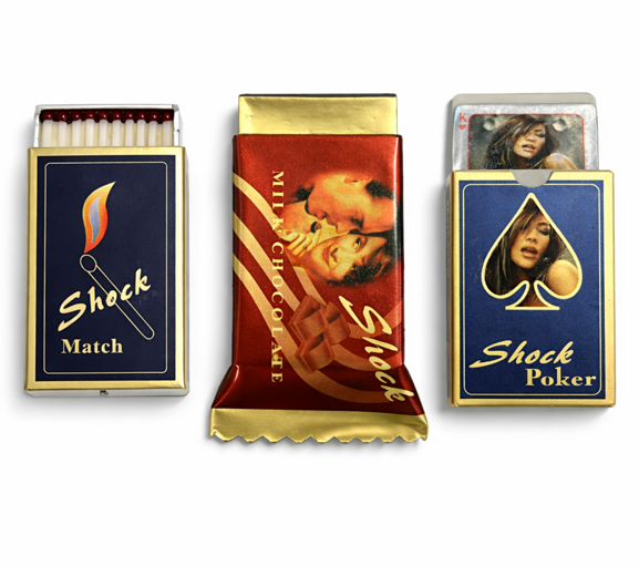 3‑in‑1 Shock Prank Set – Electric Gag Toys – Shock Match, Shock Chocolate & Shock Poker